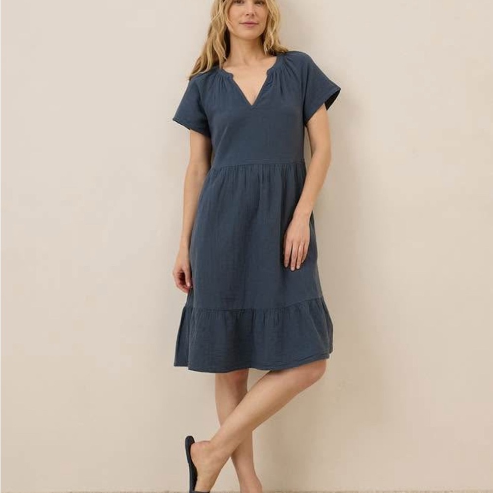 Pact Deep Blue Lightweight Dress